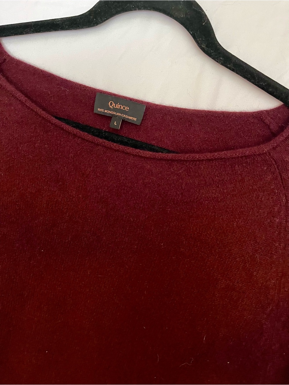 Quince Cashmere Boatneck Sweater - Deep Wine